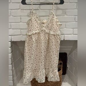 Floral Ruffle Spaghetti Strap Dress